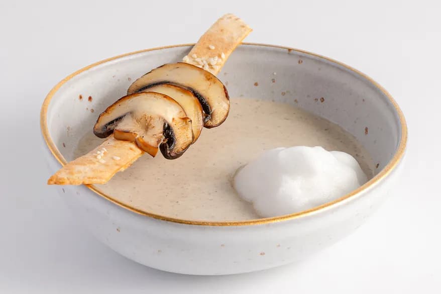 Cappuccino Mushroom Soup at Aram Restaurant