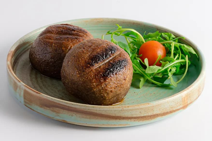 Grilled Kibbeh with Pomegranate Sauce at Aram Restaurant