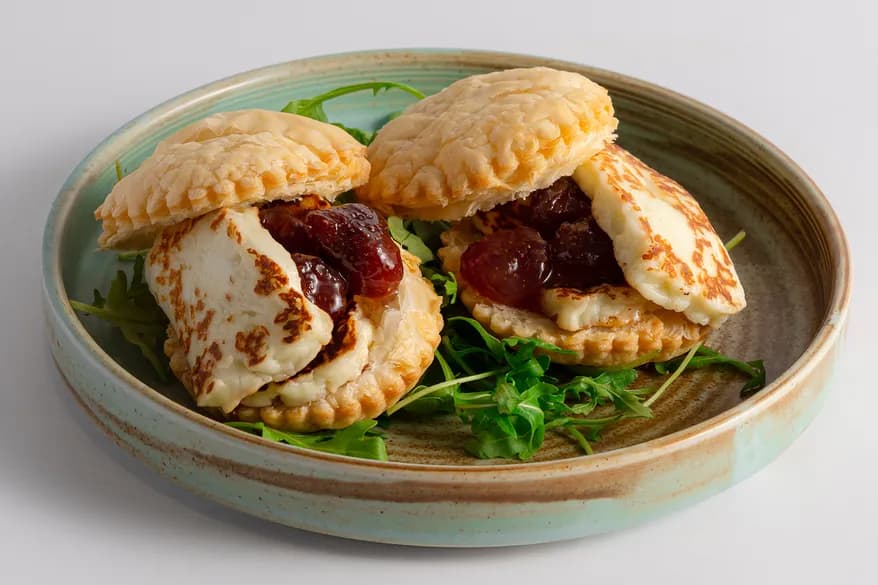 Grilled Halloumi with Strawberry Jam at Aram Restaurant