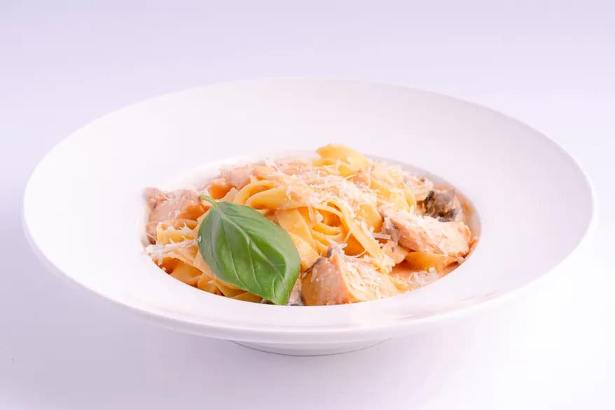 Salmon Fettuccine at Aram Restaurant